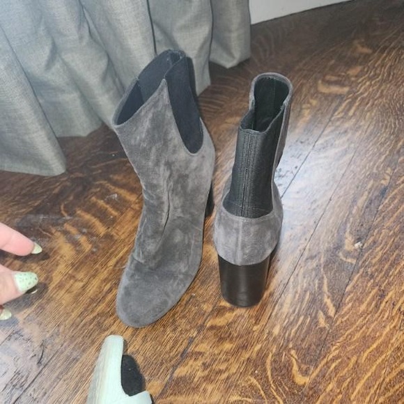 Suede gray chunky heel booties rag & bone - Picture 2 of 3